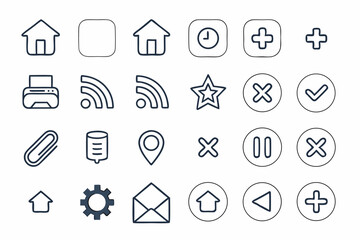 Website Icon Set – Versatile Vector Icons for Computer, Web & Mobile Applications