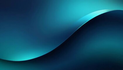 Obraz premium A calming, abstract image featuring a ribbon-like curve in shades of teal and deep blue hues.