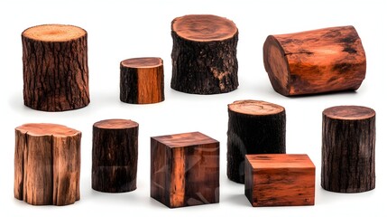 Wooden logs & blocks, various shapes & sizes