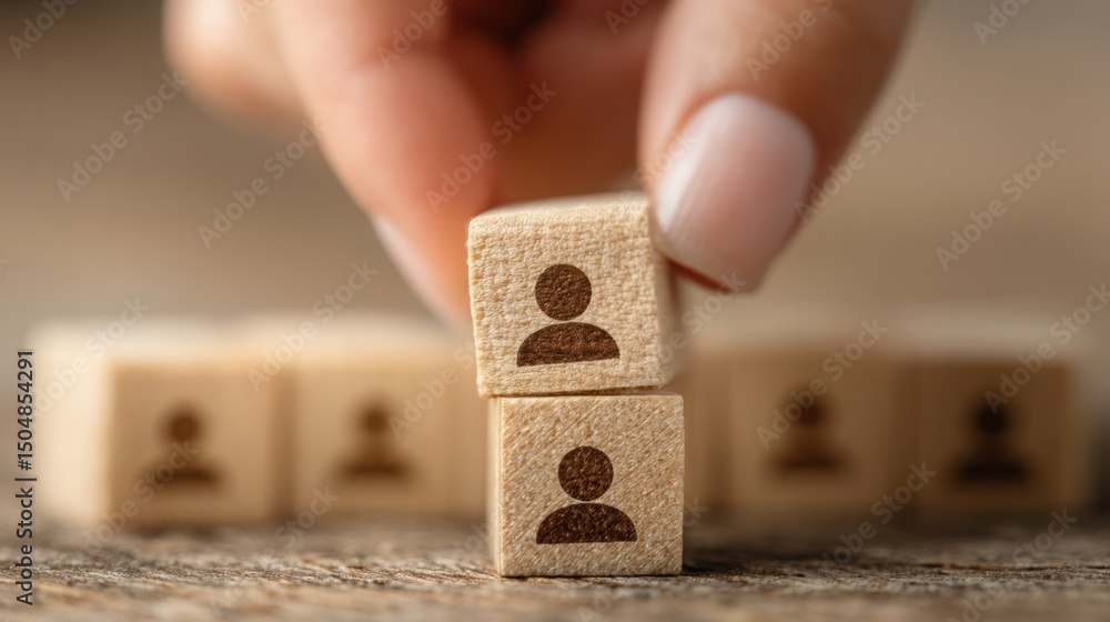 Poster innovative hr strategy canvas icon concept featuring modular layout with initiatives and visual fram