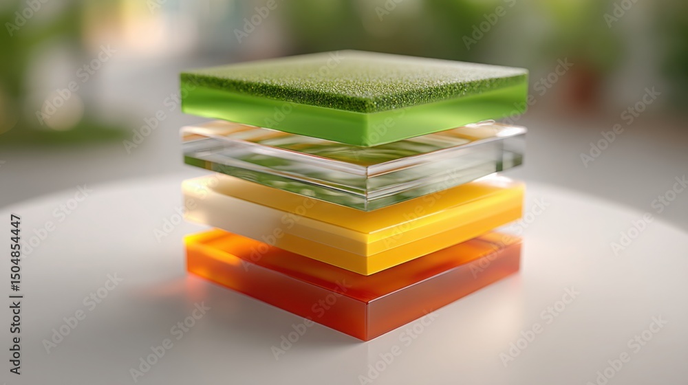 Poster comprehensive hr technology stack concept featuring layered software icons representing the evolutio