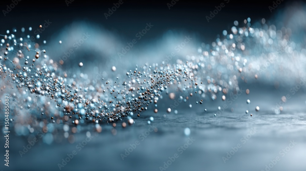 Poster innovation metrics icon concept featuring a line graph with spark icons representing data analysis a