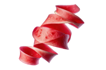 Watermelon curl laid diagonally—great for asymmetrical poster layouts and UI hero sections