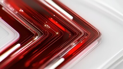 Obraz premium Abstract Red White Geometric Layers Modern Design Corporate Background