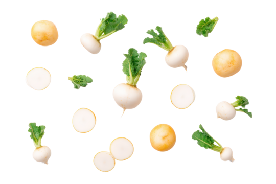 Minimalist turnip macro shot created for nutrition-data icons, grocery app UI and meal-planning charts