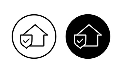 home insurance icon vector illustration. home protection sign and symbol