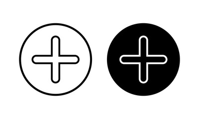 Fototapeta premium Plus Icon vector illustration. Add plus sign and symbol