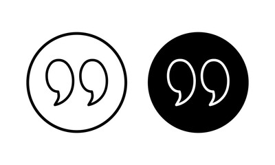Quote icon vector illustration. Quotation mark sign and symbol