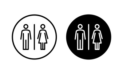 Toilet icon vector illustration. Girls and boys restrooms sign and symbol. bathroom sign. wc, lavatory