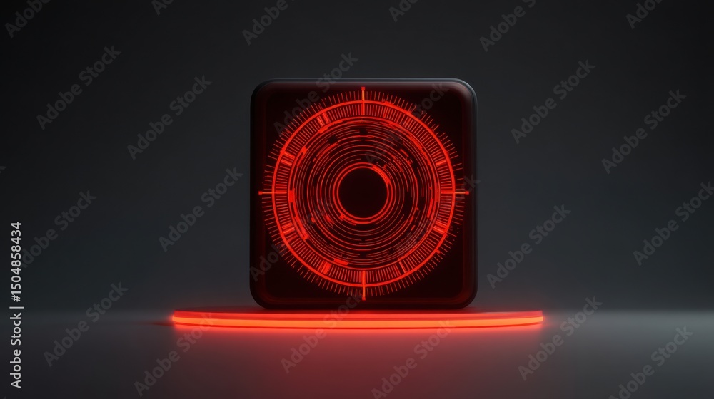 Poster real-time high-timeframe fibonacci breakout radar icon concept for comprehensive market analysis and