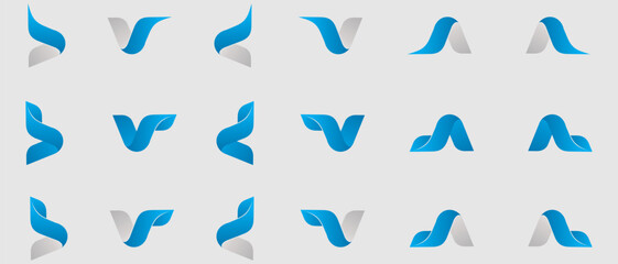 Abstract letter logo icon template design