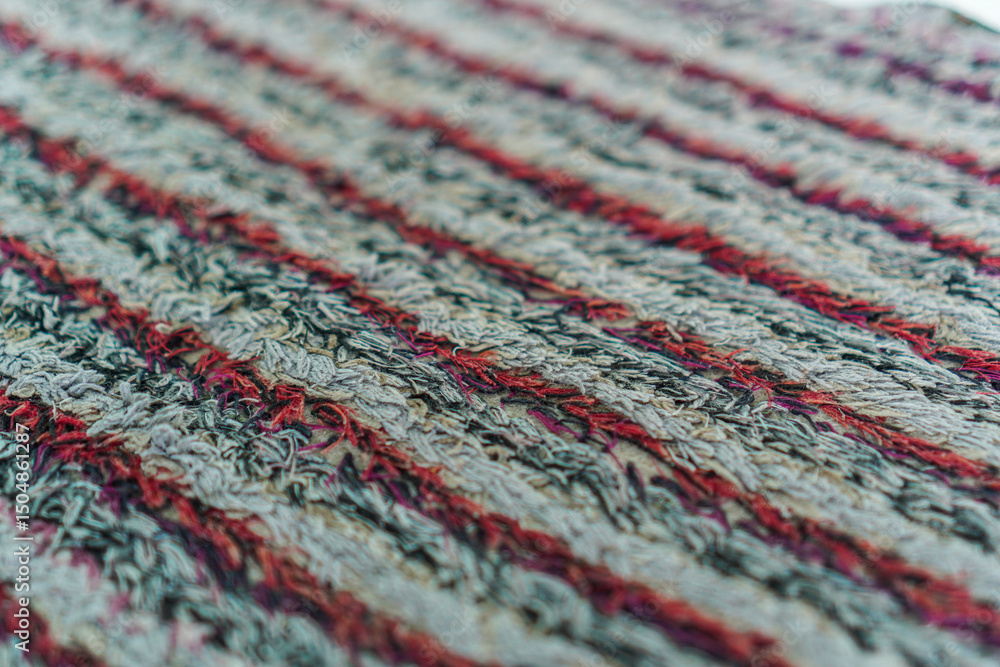 Poster an abstract view of a textile texture showcases a close-up perspective, inviting focus on its intric