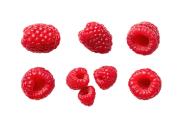 Whole golden raspberry isolated on transparent background adds premium touch to honey-infused sorbet branding and wellness blog headers