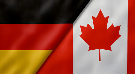 Obraz premium German and Canadian Flags Together