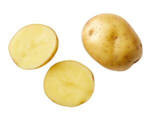 Uniform sweet-potato cubes neatly arrayed on transparent background ideal for meal-prep charts and frozen-veggie pouch patterns