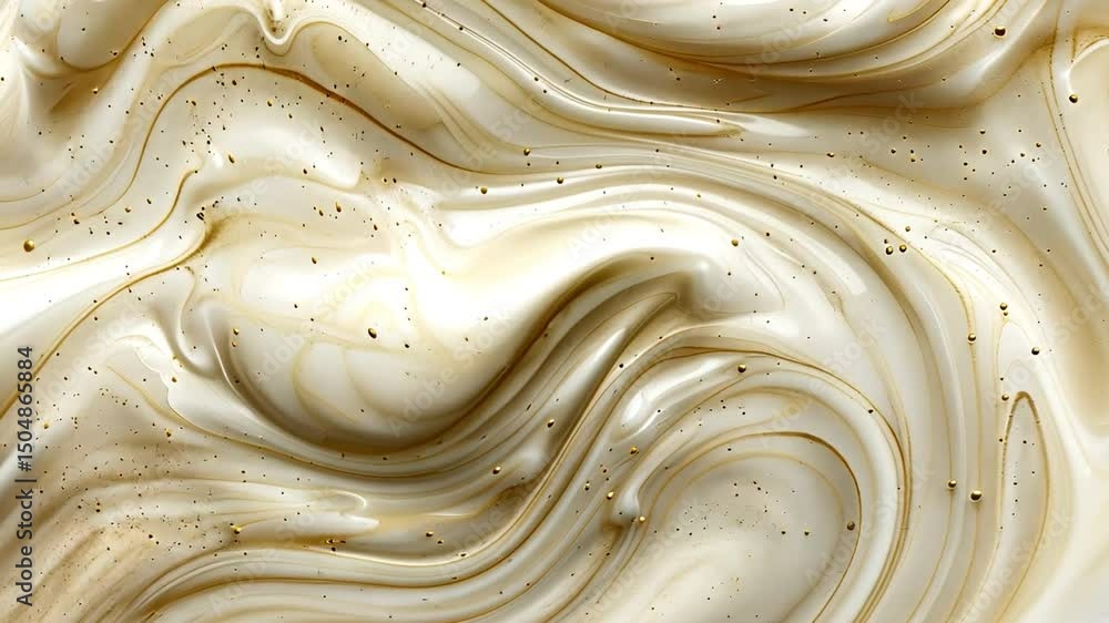 Poster elegant and luxurious abstract background with smooth cream and gold swirls, featuring beautiful pat