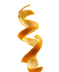 Murici spiral peel dark variant isolated on transparent background perfect for artisanal ice-cream...