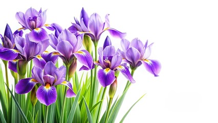 Enchanting Abstract Lilac Irises A Delicate Floral Design for Modern Decor Posters and Prints