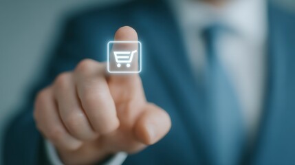 Online Shopping  E commerce  Digital Marketing  Add to Cart Button  Finger Tap  Business P