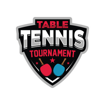 Table Tennis Tournament Logo Design Vector