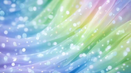 Pastel Rainbow Fabric Texture  Soft  Dreamy Background with Confetti and Bokeh Lights
