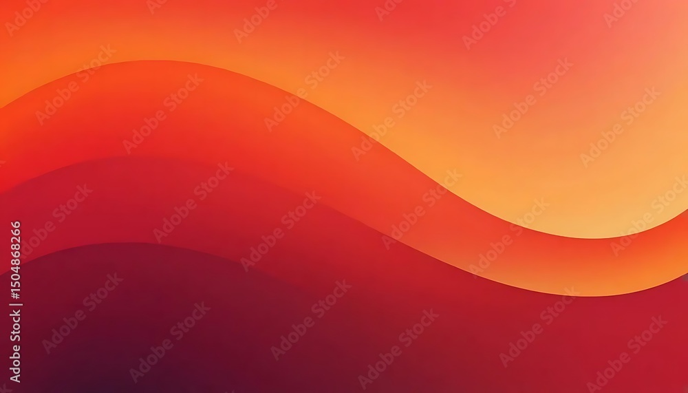 Aufkleber abstract image showcases blended shades of orange and red with smooth, wave-like gradient layers.