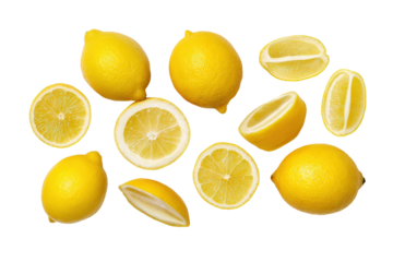 Whole greenish lemon isolated on transparent background provides fresh orchard vibe for detox-water marketing visuals
