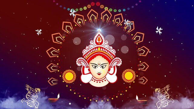 Durga Puja Background Animation Video new 1