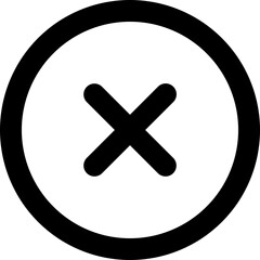 Obraz premium cross mark button