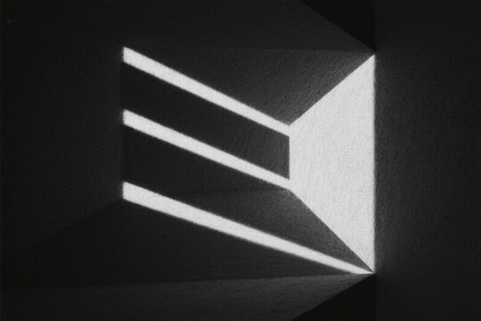 AI Generated image of Abstract geometric light and shadow pattern on a textured wall