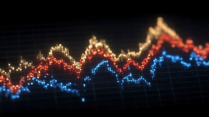 Glowing Stock Market Chart  Finance  Investment  Trading  Data  Graph  Analytics  Business