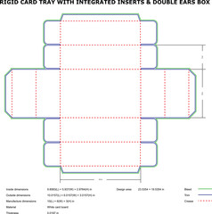 Blank Cardboard Box Packaging Template for Product Design and Industrial Diecut Production