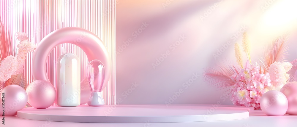 Poster a colorful background with a row of cubes