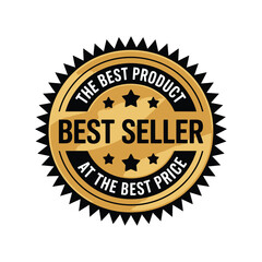 Modern best seller icon flat style

