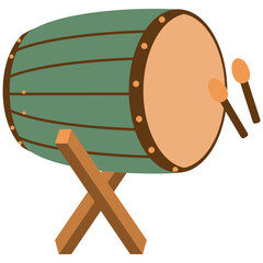 Ramadhan Bedug Illustration. Ramadan Drum Illustration. Islamic bedug illustration.