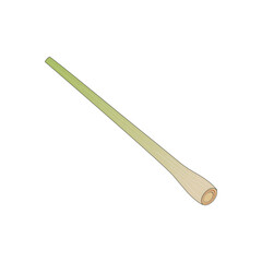 Lemongrass Serai Sereh vector icon in lineal color styles. Perfect for eid food spice and herbal designs. Editable EPS, ideal for packaging, branding, and digital use.