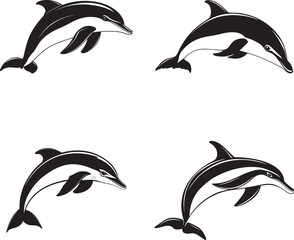 Naklejka premium Dolphin Svg Bundle