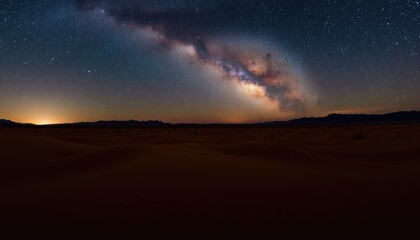 Milky Way Arching Over Desert Dunes at Night