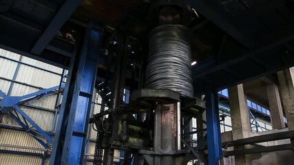 Metallurgical products, element of the constructional structure. Automatic industry mass production product washing process for steel wire rods, Metal steel wire preparing surface cleaning