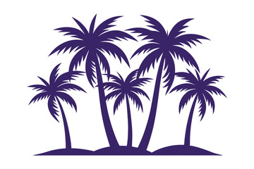 Obraz premium Jungle Island with Palm Trees Vector Design