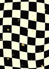 Obraz premium Kitsch checkered star pattern background
