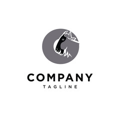 Letter O Wildebeest Logo Icon Vector