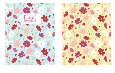 
Multicolored cosmos flower vector file for packaging design, fabric printing, wallpaper, book cover, print media, wrapping and accessories. The file can be customized for your work.