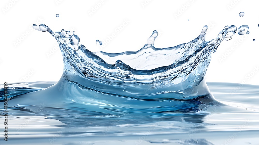 Aufkleber a dynamic water splash with transparent motion. long_title:a vibrant, high-speed water splash with t