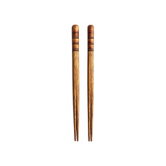 Elegant Wooden Chopsticks with Intricate Detailing