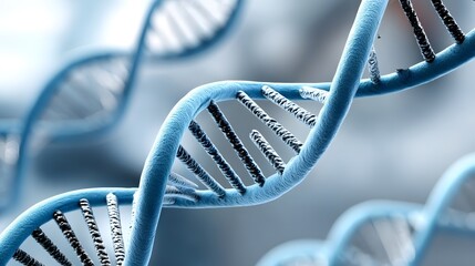 Close-up view of genetic DNA structures for biotechnology research