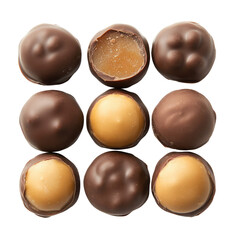  Chocolate-Coated Buckeye Candies Symbol on Transparent Background