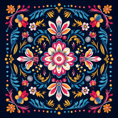 abstract floral background, mandala floral pattern