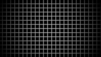 A neon grid moving from right to left on a black background - Powered by Adobe