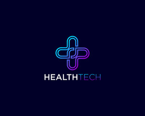 Obraz premium Health tech logo